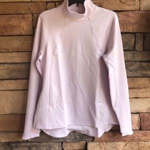 Under Armour pink stretch activewear mock top NWT